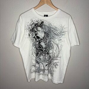 2009 LA Ink Smoke White Graphic T-Shirt